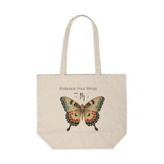 Embrace Your Wings Canvas Shopping Tote