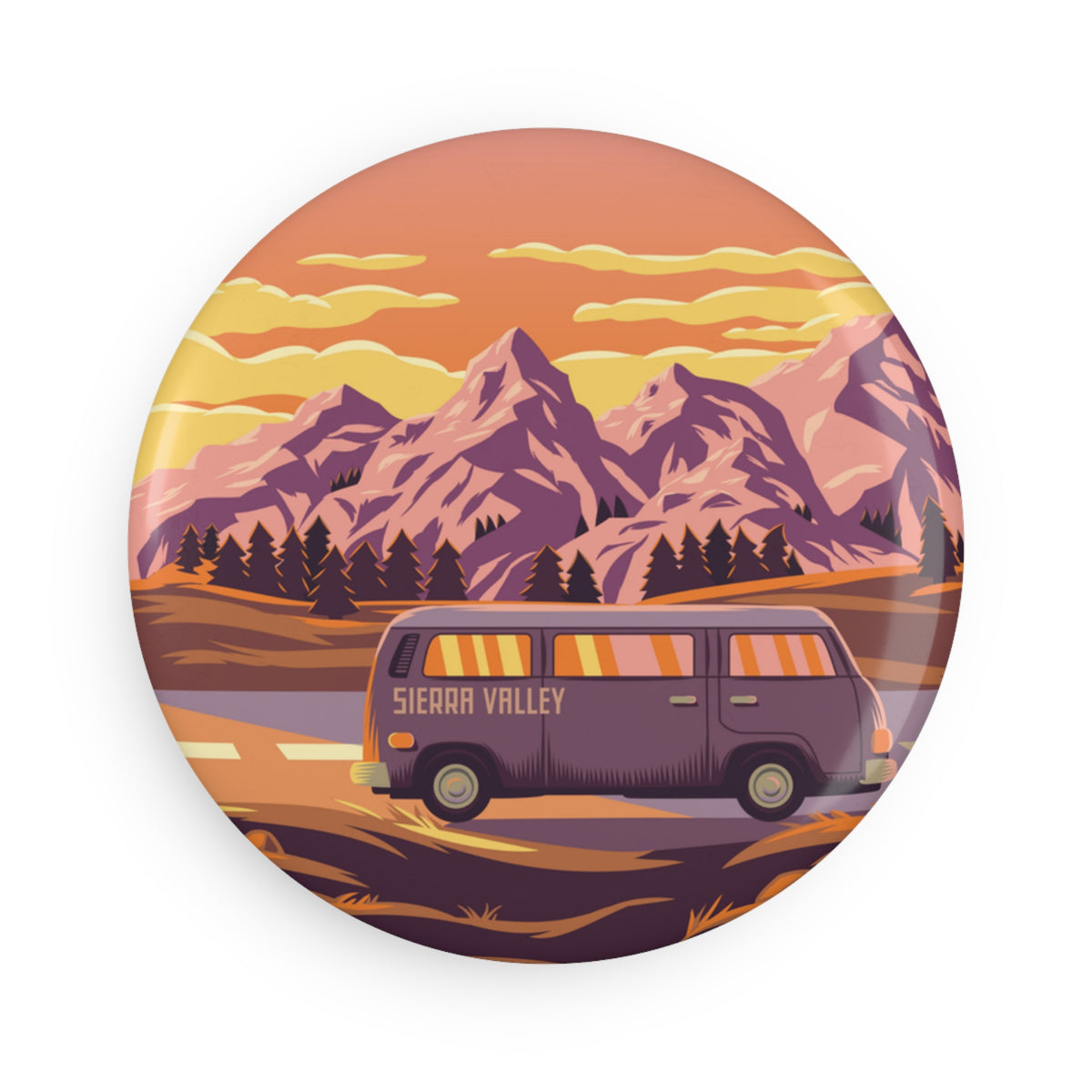 Sierra Valley Button Magnet