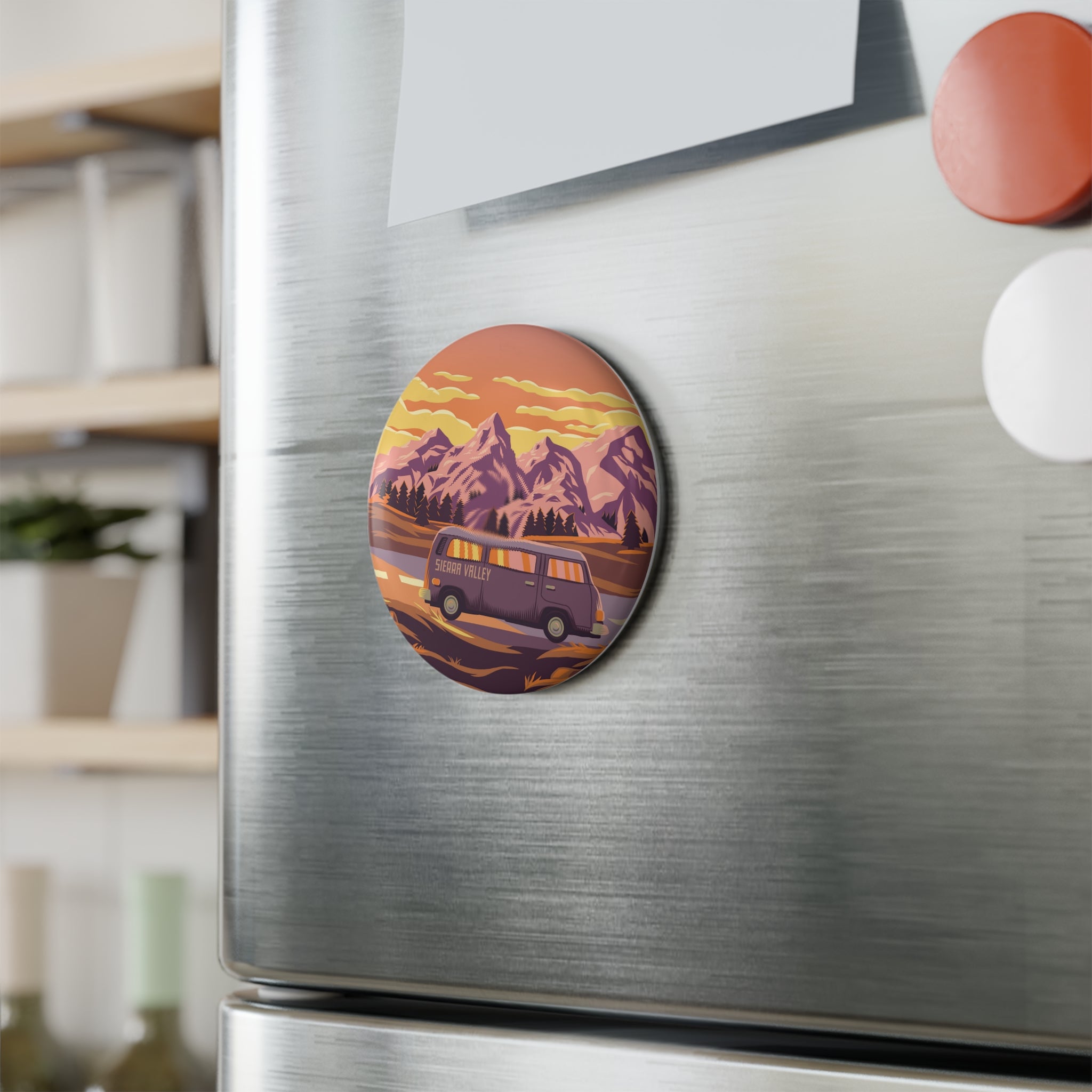 Sierra Valley Button Magnet